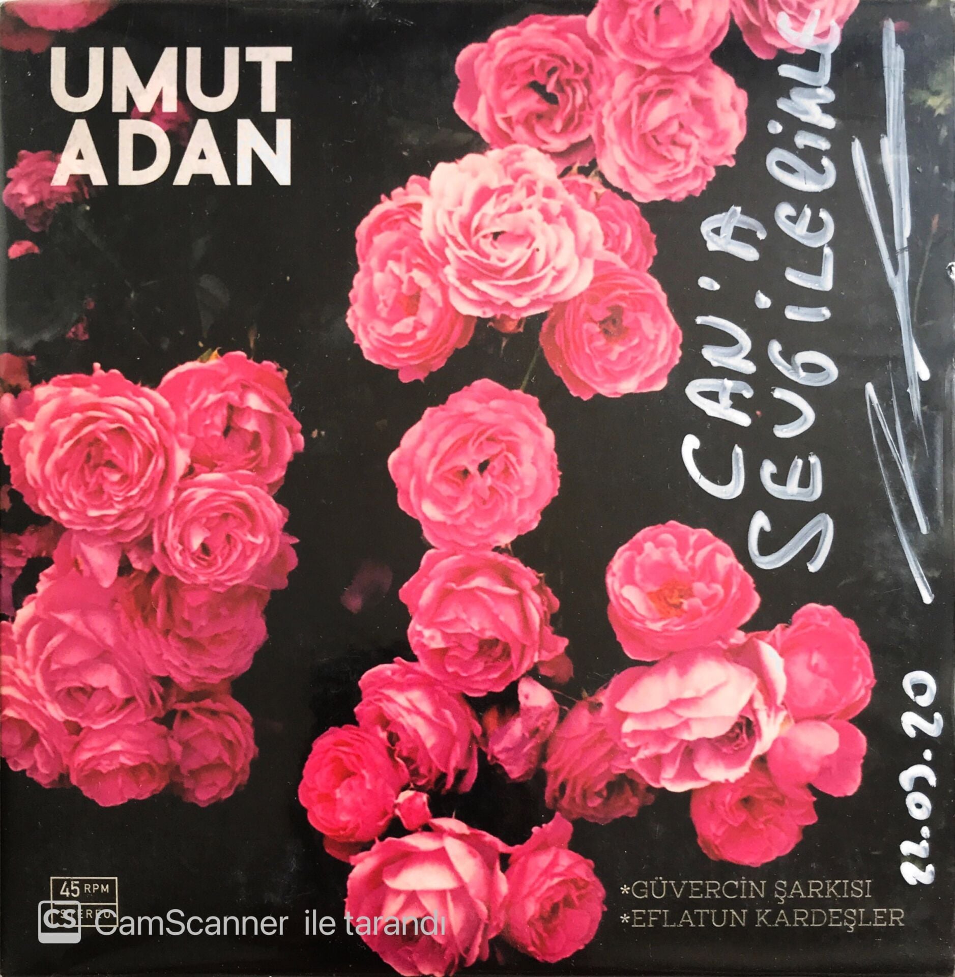 Umut Adan - Güvercin Şarkısı/Eflatun Kardeşler - (İmzalı) -  45'lik