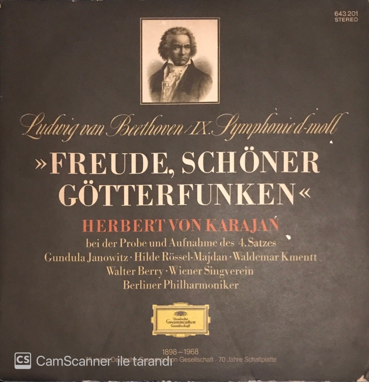 Ludwig Van Beethoven IX. Symphonie D-Moll Freude Schöner Götterfunken LP