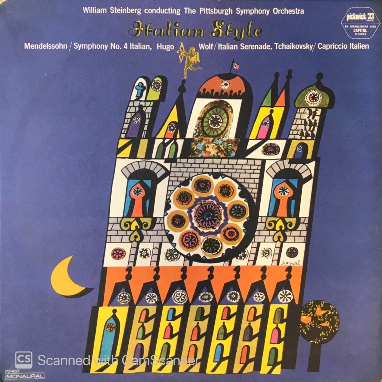 William Steinberg Italian Style Conducting The Pittsburgh Symphony Orchestra LP
