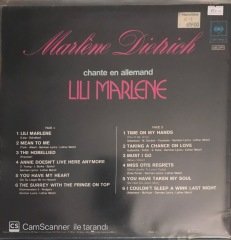 Marlene Dietrich Chante En Allemand Lili Marlene LP