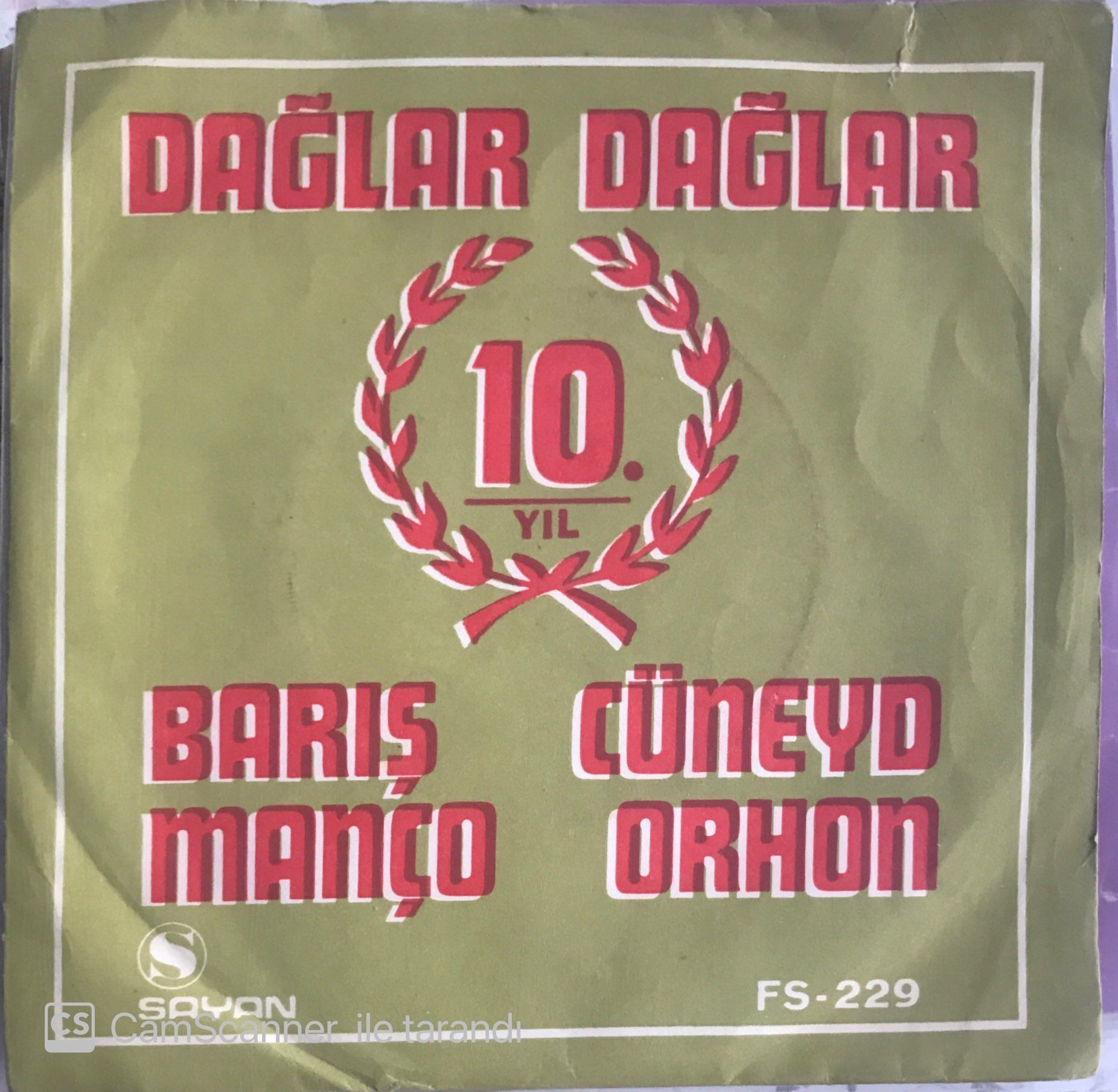 Barış Manço Cüneyt Orhon Dağlar Dağlar 45 lik
