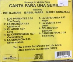 Canta Para Una Semilla Homage to Violeta Parra CD