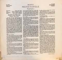 Boito Mefistofele Highlights - Tullio Serafin LP