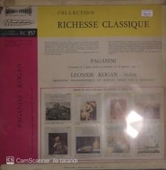 Paganini Concerto No.1 Pour Violon Et Orchestre En Re Majeur Opus 6 Leonide Kogan LP