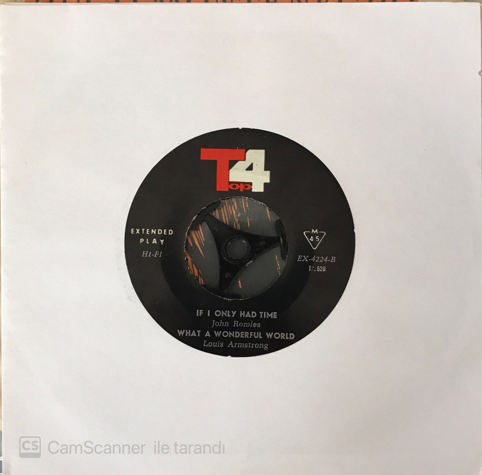 Top 4 - John Rowles If A Only Had Time 45lik