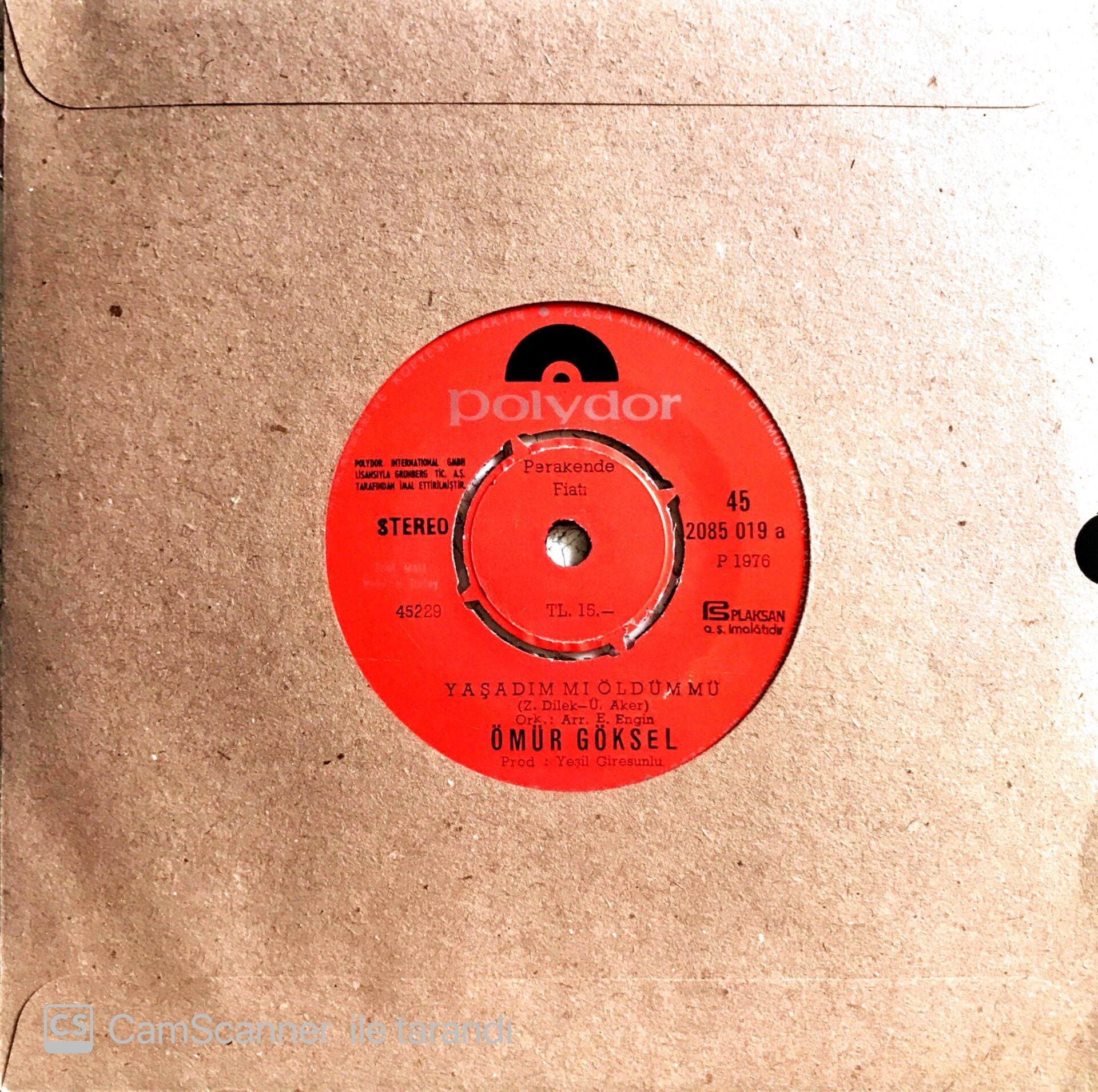 Ömür Göksel - Seni Tanır Gibiyim/Yaşadım Mı Öldüm Mü - 45'lik