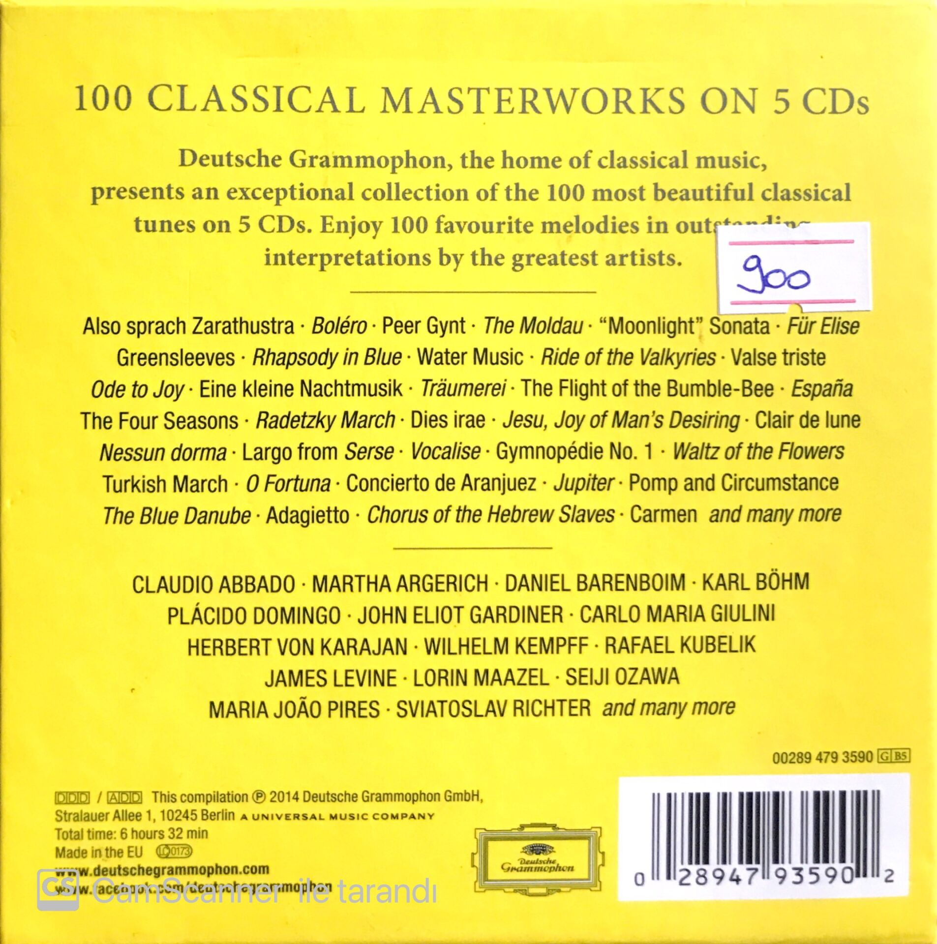 100 Classical Masterworks 5xCD Plak Satın Al