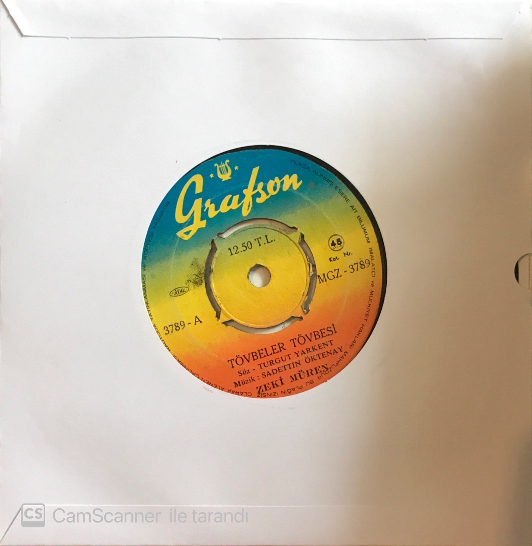 Zeki Müren Tövbeler Tövbesi 45lik