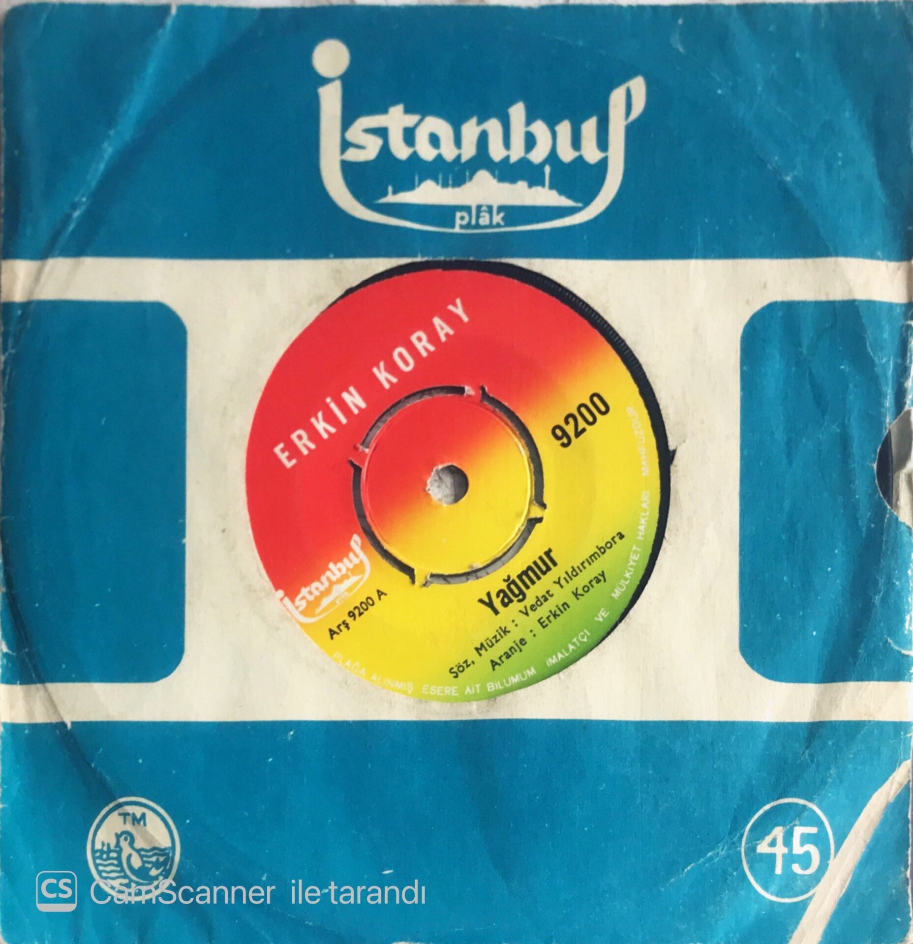 Erkin Koray - Yağmur/Aşka İnanmıyorum - 45'lik