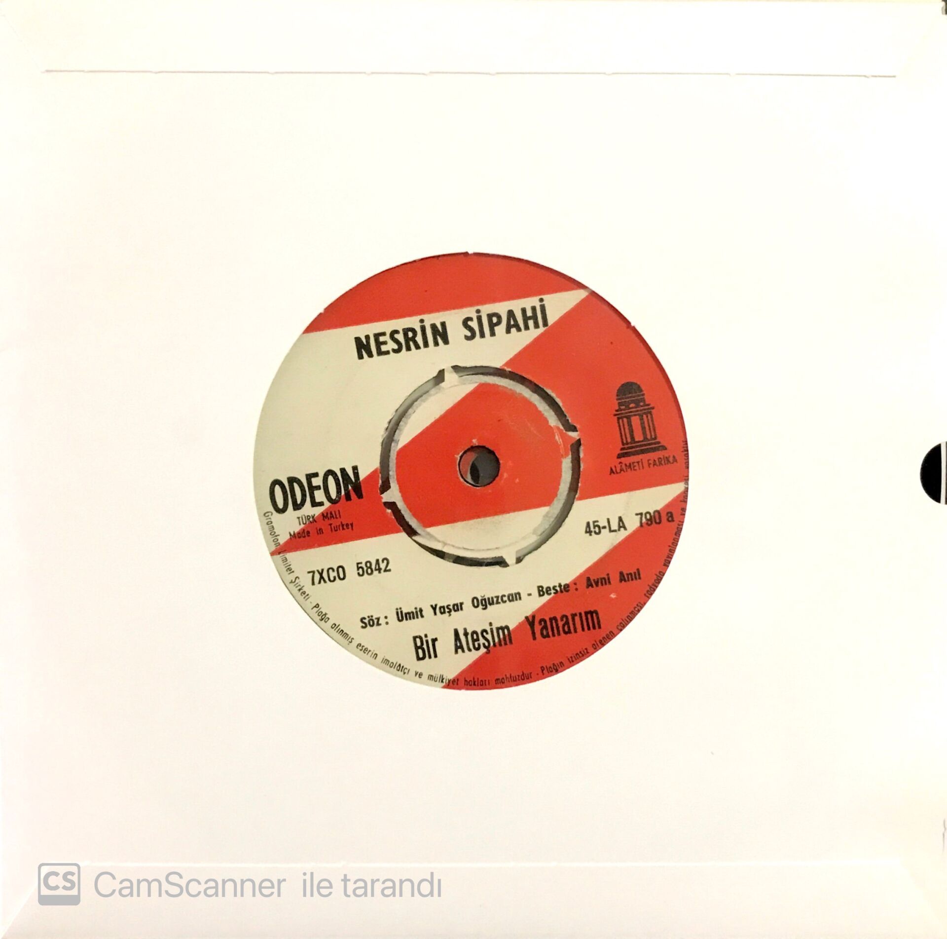 Nesrin Sipahi Bir Ateşim Yanarım 45 lik