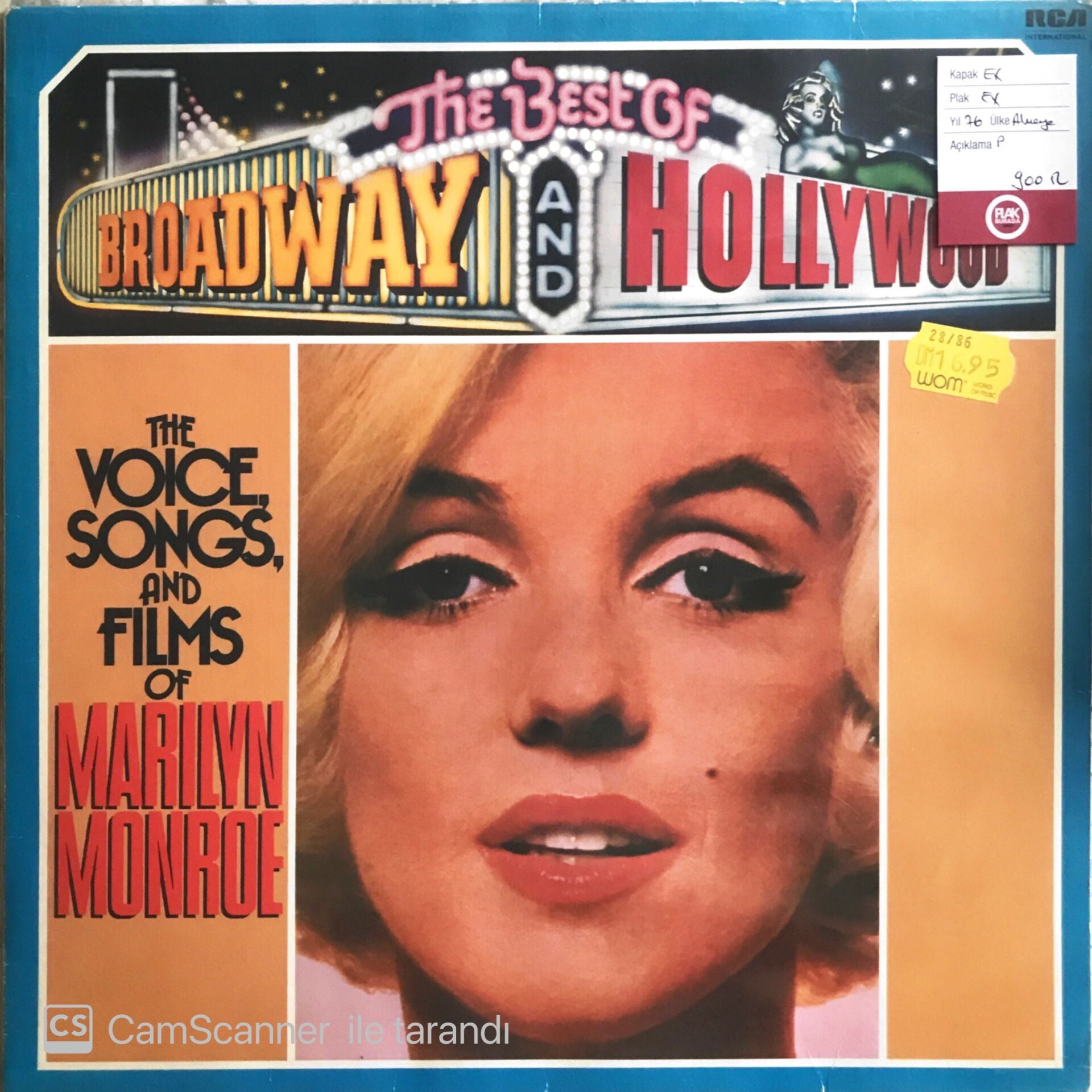 The Best Of Broadway And Hollywood -The Voice Songs And Films Of Marilyn Monroe - LP