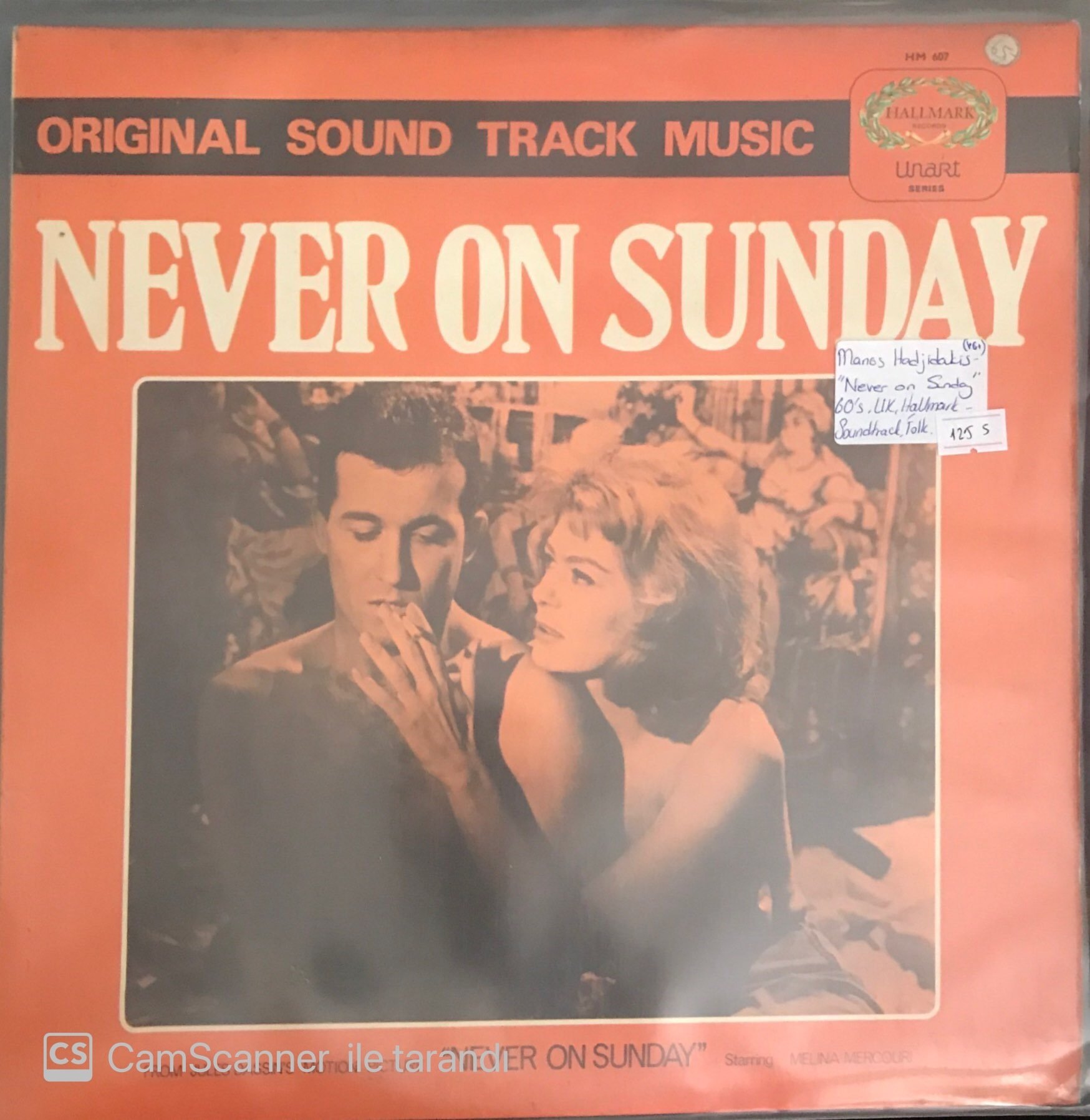 Mangs Hadjdakis Never On Sunday LP