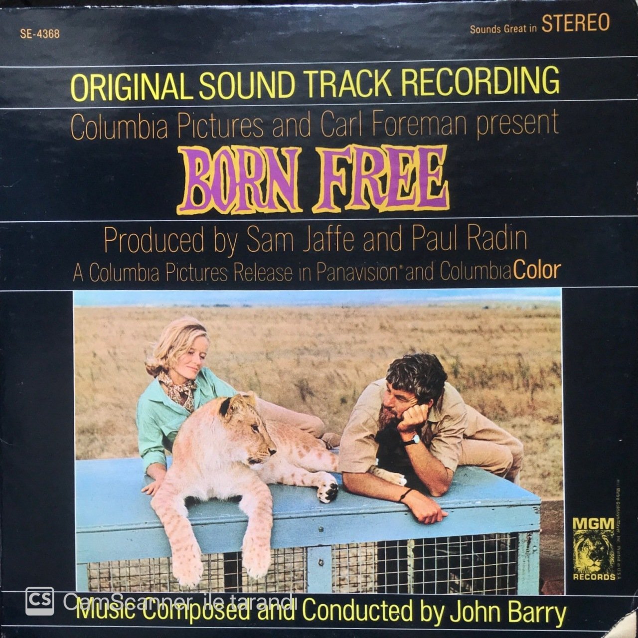 Original Sound Track Recording Born Free LP