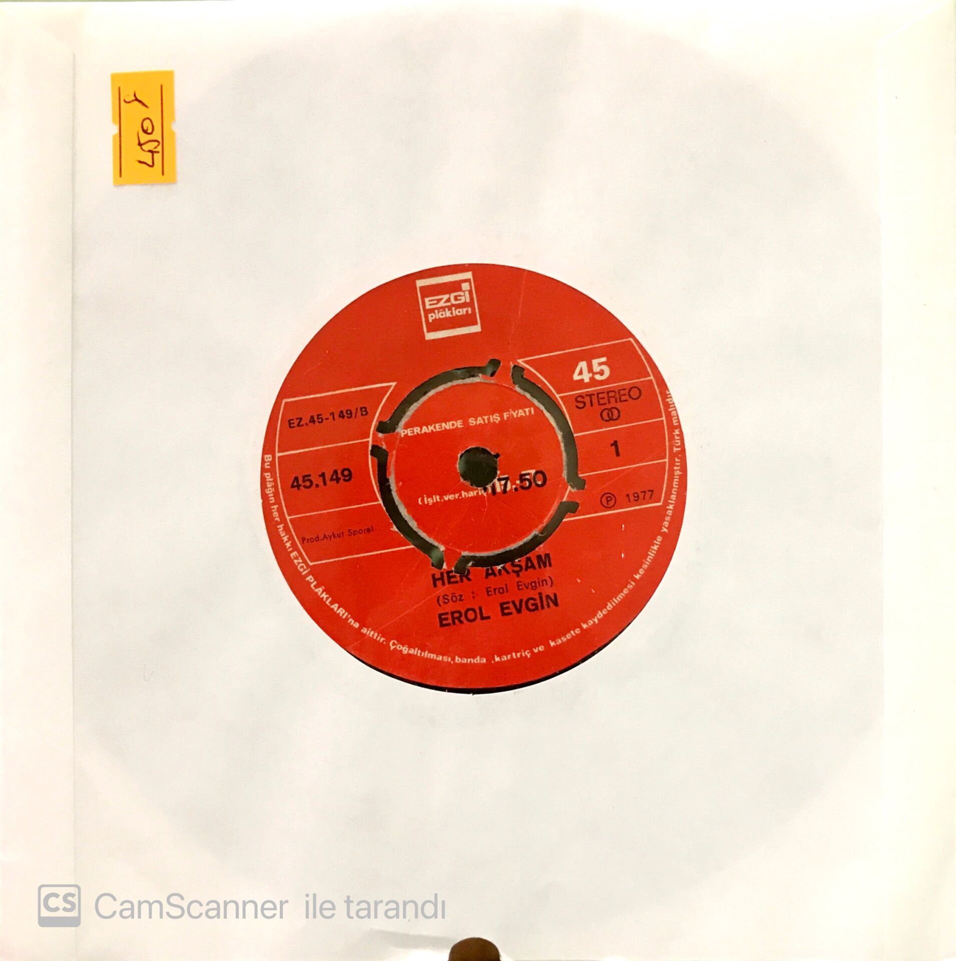 Erol Evgin - Her Akşam 45lik