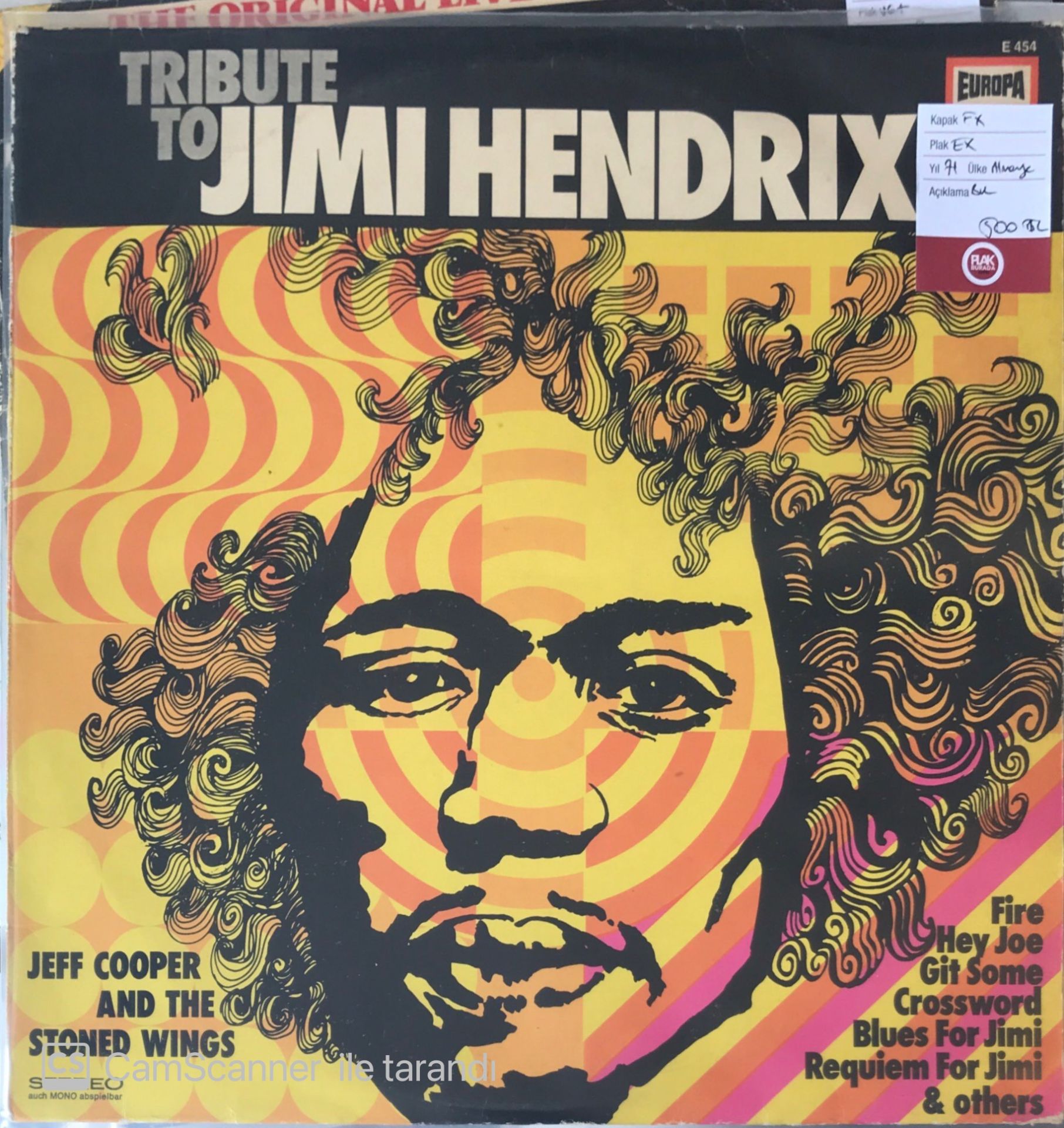 Jimi Hendrix Tribute To LP