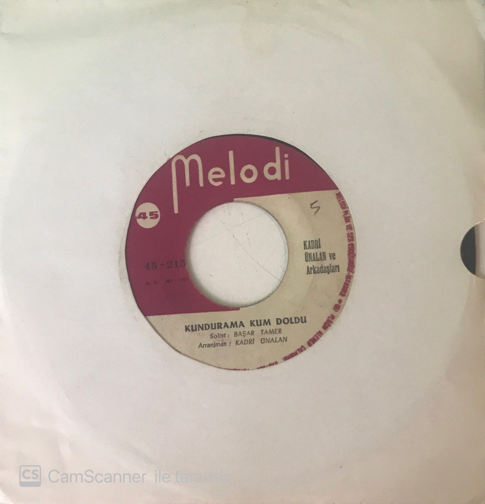 Kadri Ünalan ve Orkestrası Kundurama Kum Doldu 45lik