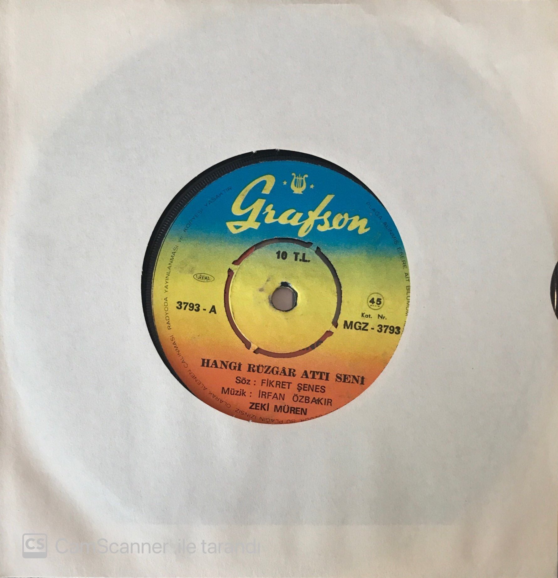 Zeki Müren Hangi Rüzgar Attı Seni 45lik