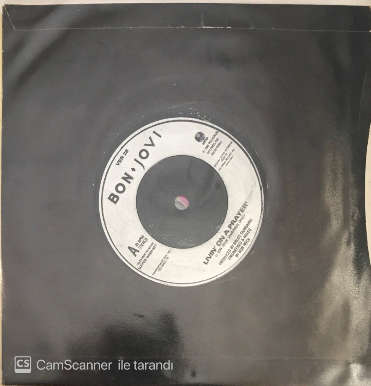 Bon Jovi Livin' On A Prayer 45lik