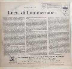 Callas The Philharmonia Orchestra Lucia Di Lammermoor Double LP