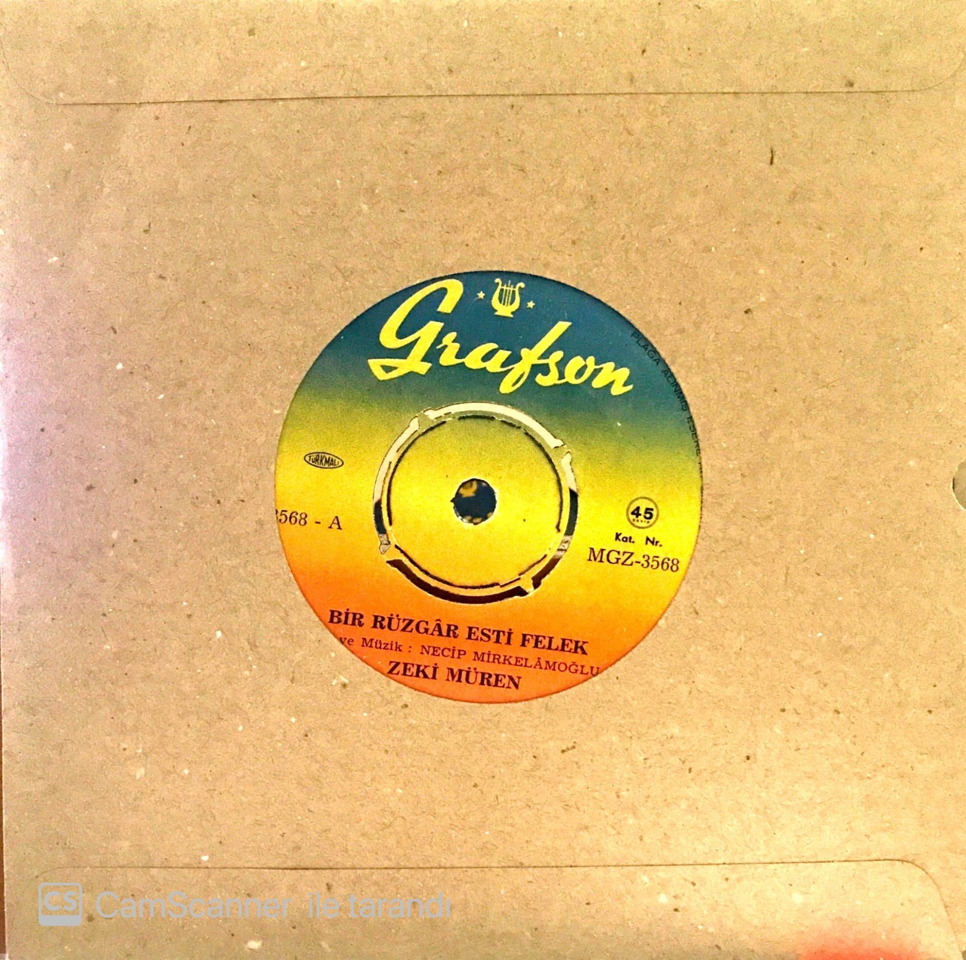 Zeki Müren Bir Rüzgar Esti Felek 45lik