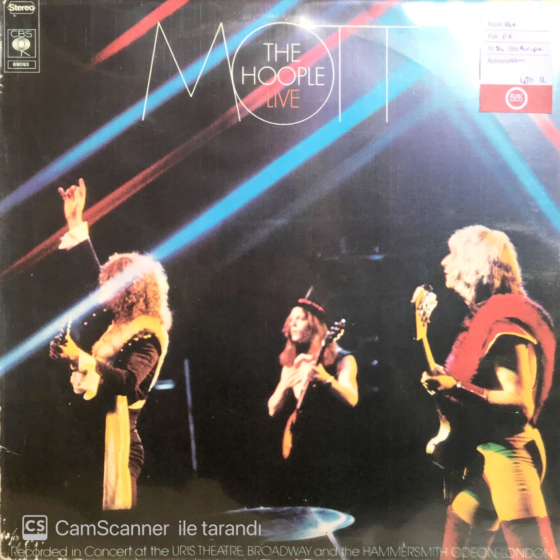 Mott The Hoople Live LP