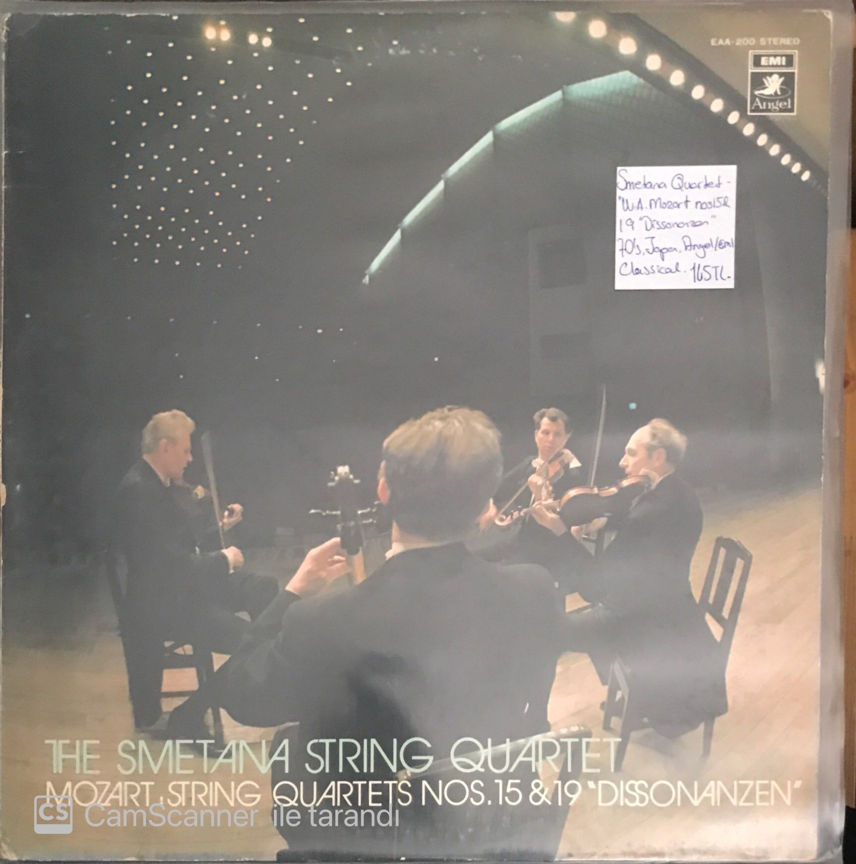 Smetana Quartet W.A. Mozart Nos. 15&19 Dissonanzen LP