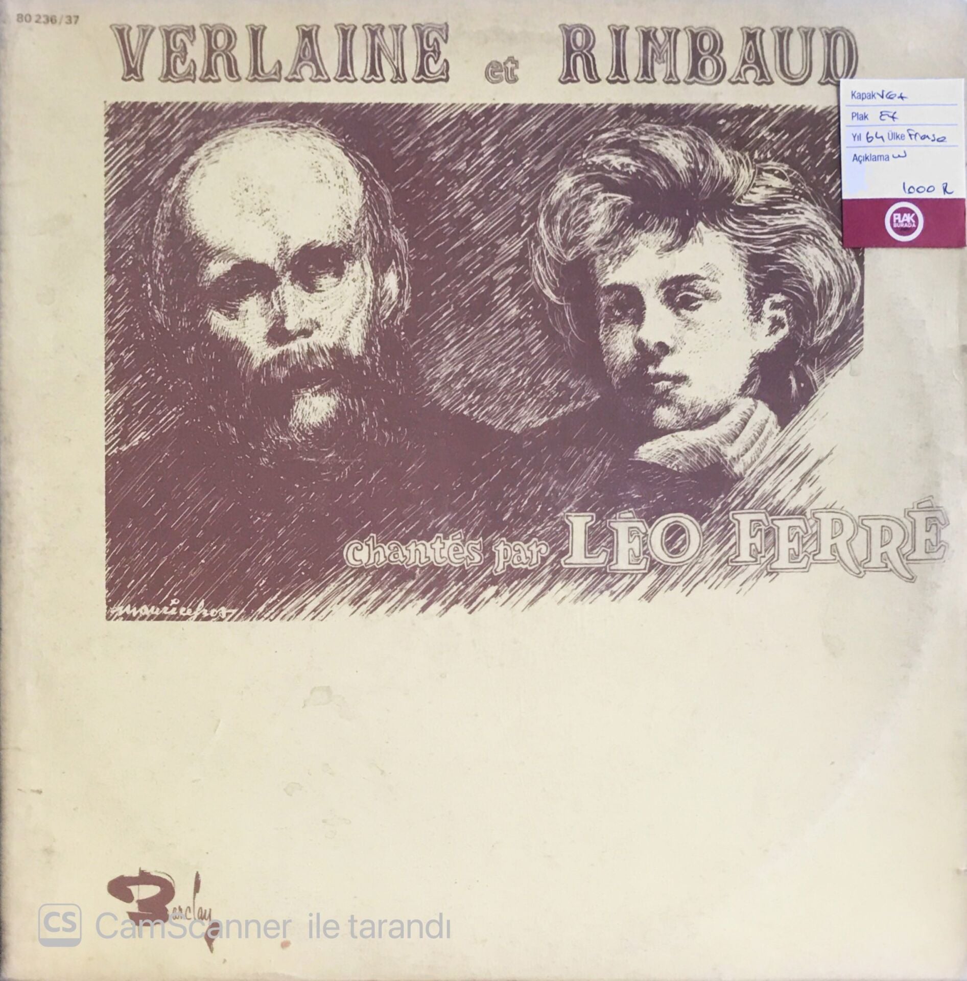Chantes Par Leo Ferre - Verlaine Et Rimbaud - LP