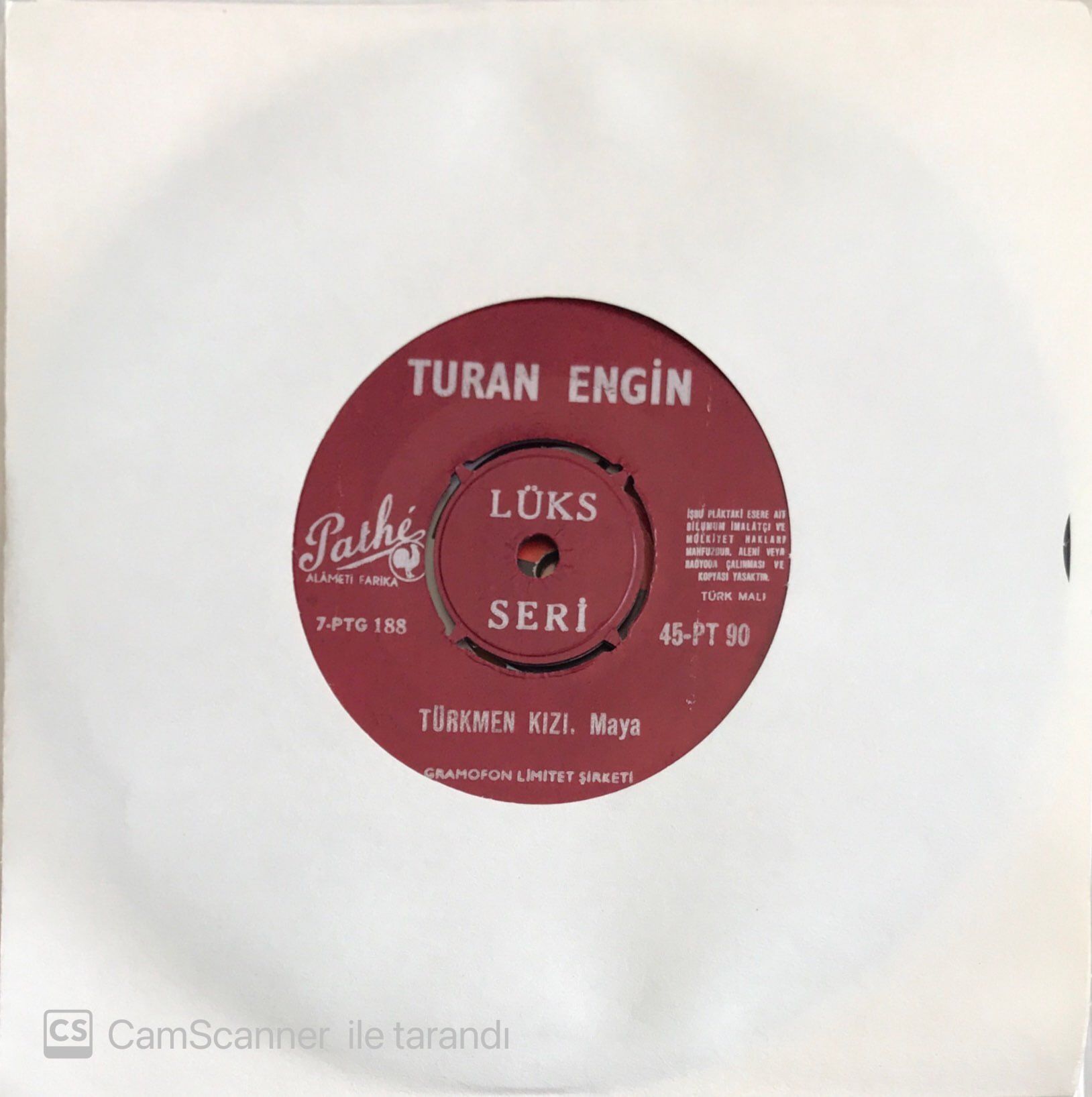 Turan Engin - Türkmen Kızı Maya 45lik