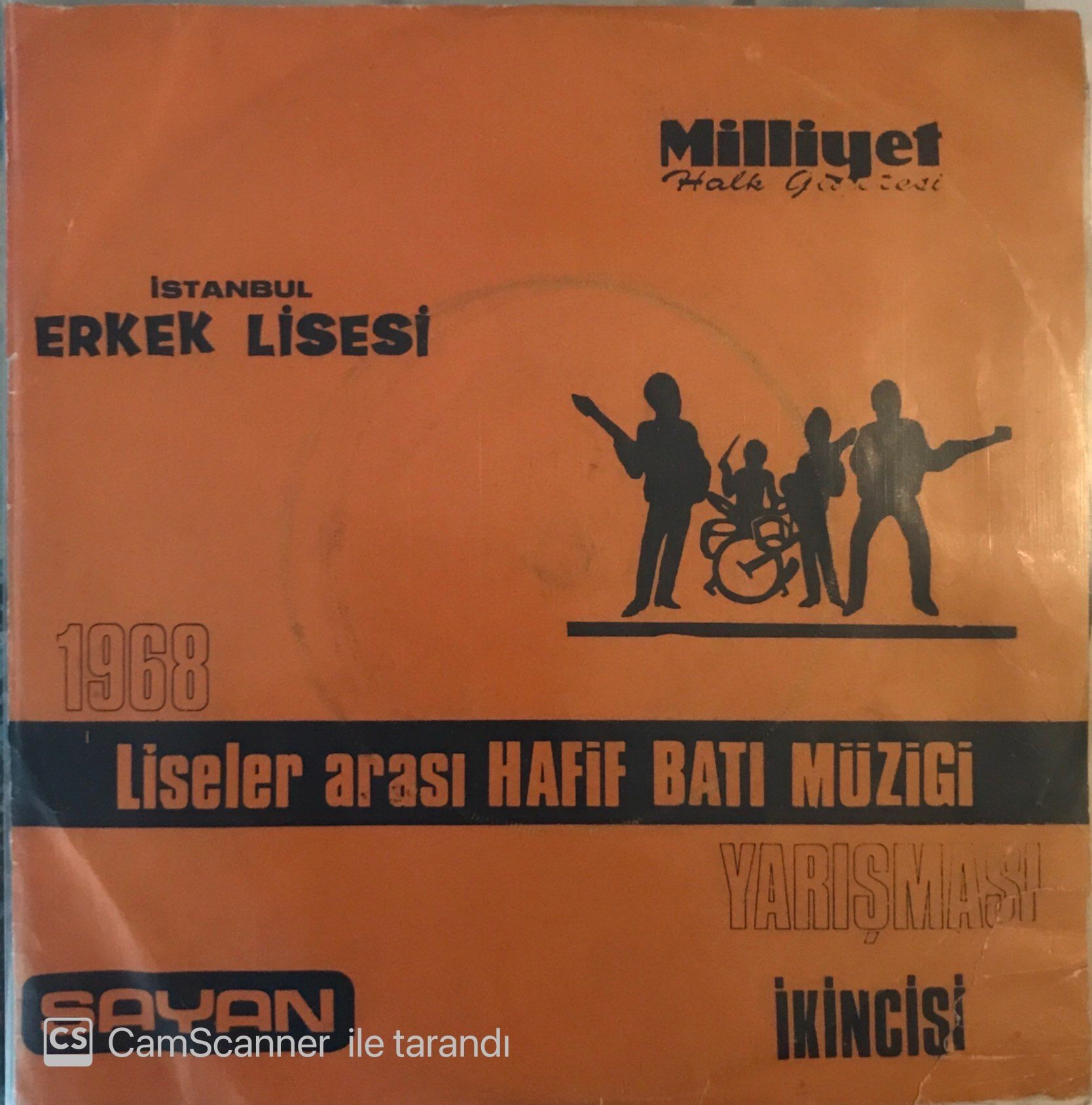 İstanbul Erkek Lisesi 1968 Liseler Arası Hafif Batı Müziği Yarışması İkincisi In The Deeping 45lik