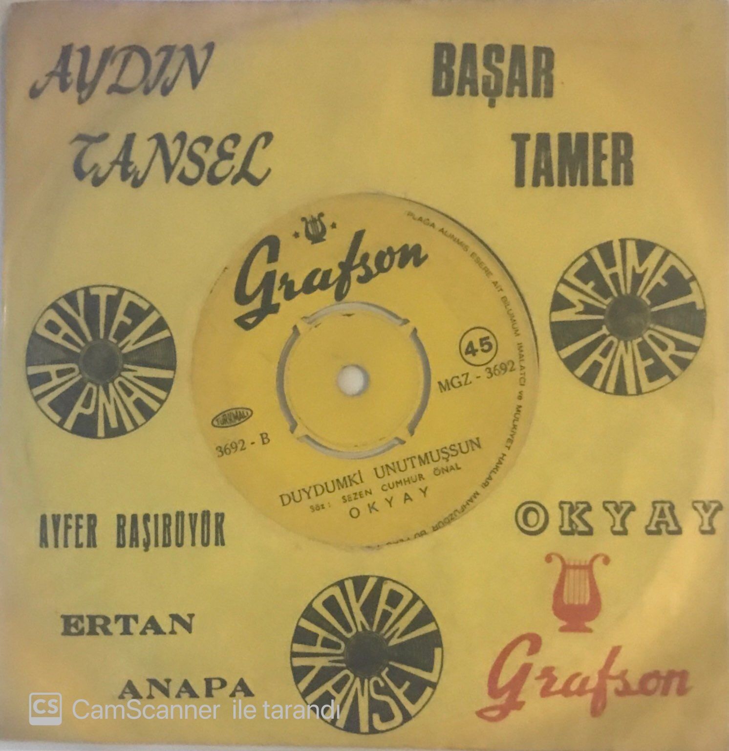 Okyay Duydum ki Unutumuşssun 45lik