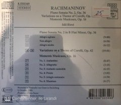 Rachmaninov Piano Sonata No.2 CD