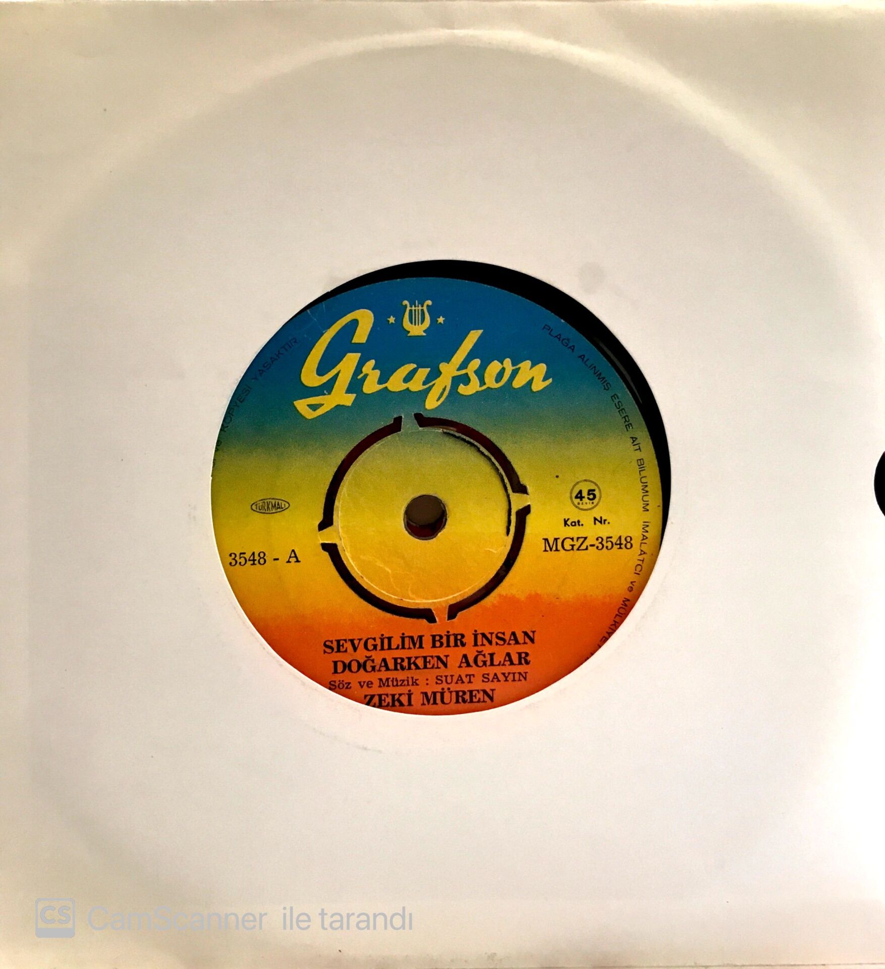 Zeki Müren Sevgilim Bir İnsan Doğarken Ağlar 45lik