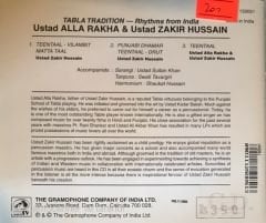 Ustad Alla Rakha And Zakir Hussain - Tabla Tradition CD