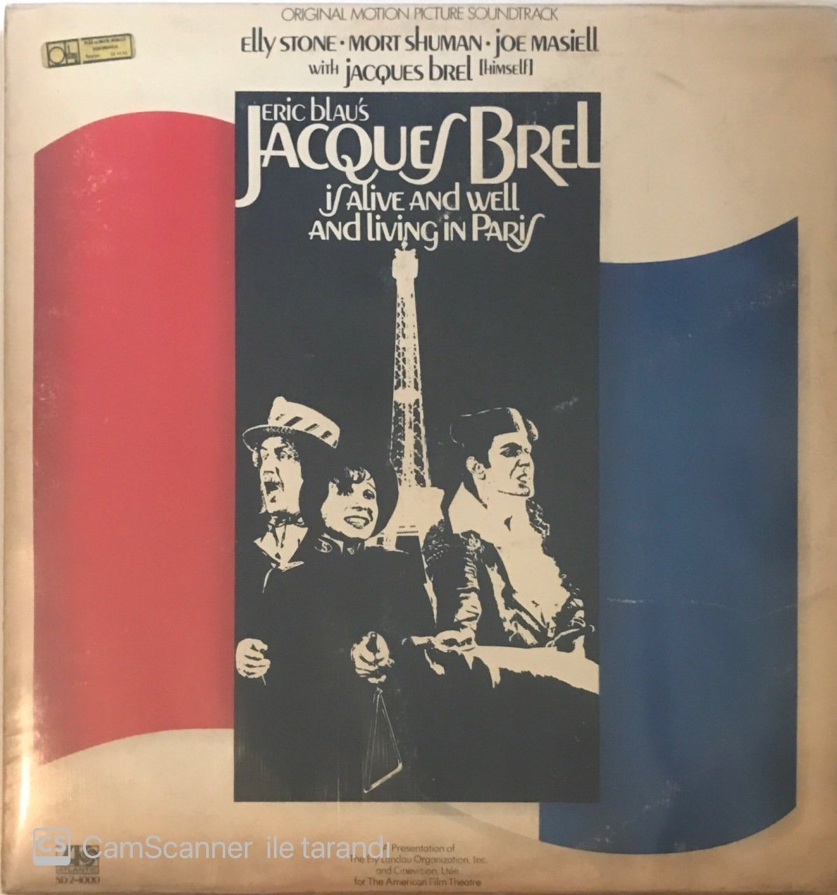 Eric Blaus Jacques Brel Is Alive And Well And Living In Paris Original Motion Soundtrack Double LP