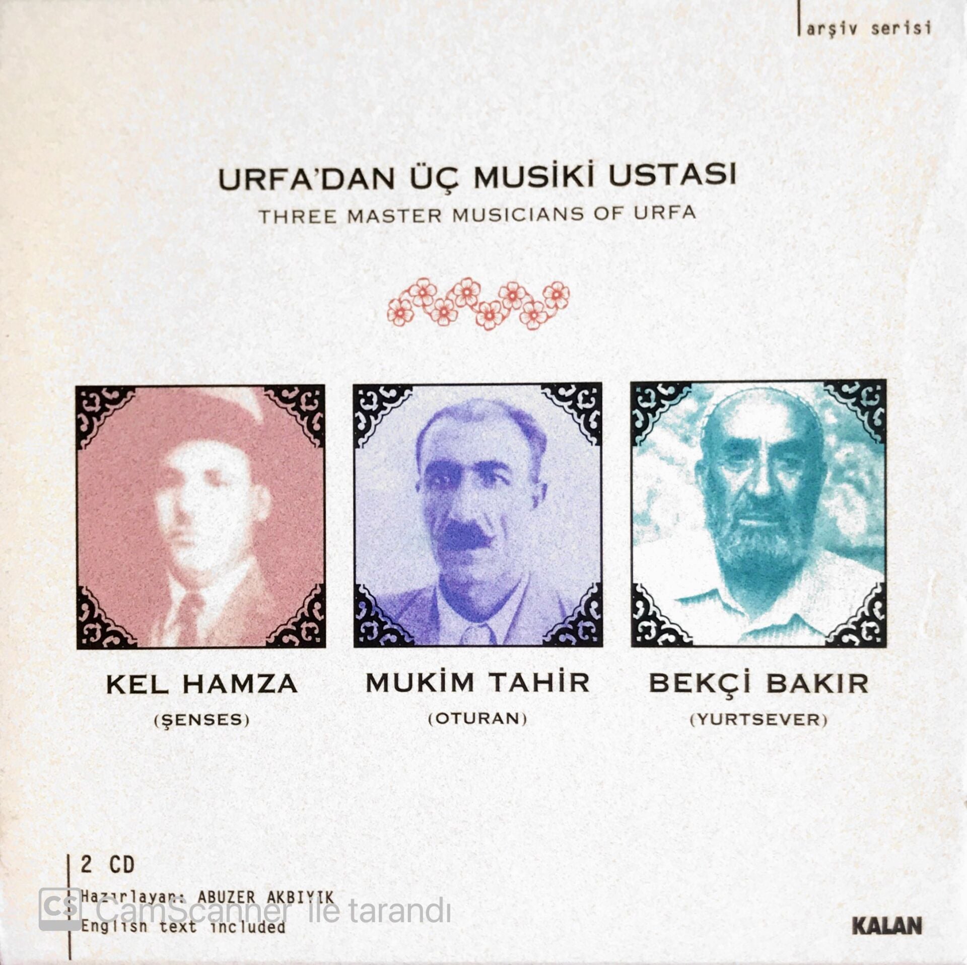Urfa'dan Üç Musiki Ustası - Kel Hamza-Mukim Tahir-Bekçi Bakır - CD