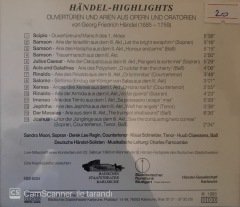Handel Highlights CD
