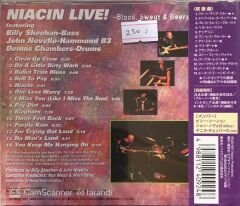 Niacin − Billy Sheehan, Dennis Chambers, John Novello – Live! - Blood, Sweat & Beers  CD