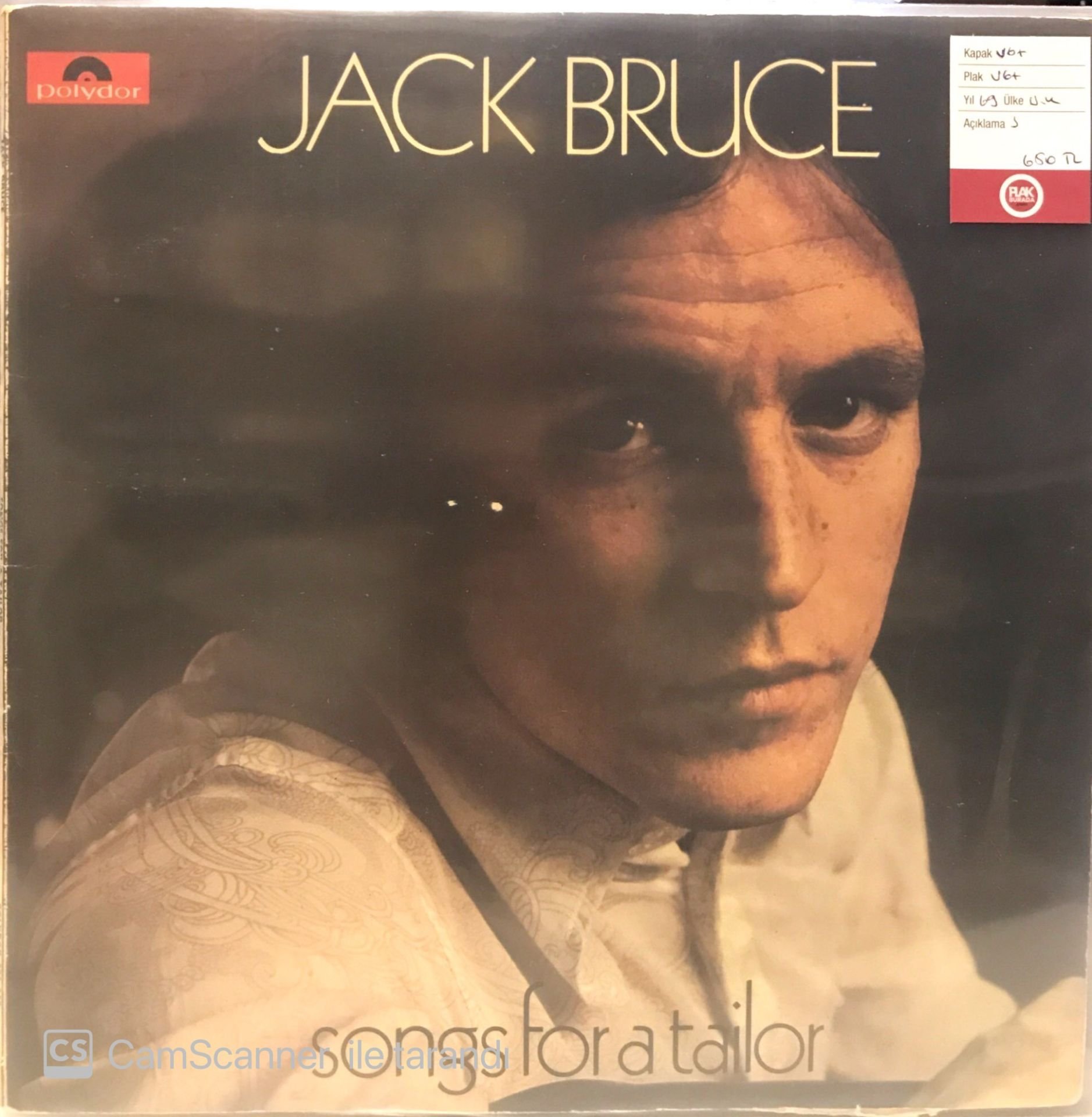 Jack Bruce - Songs for a Tailor LP
