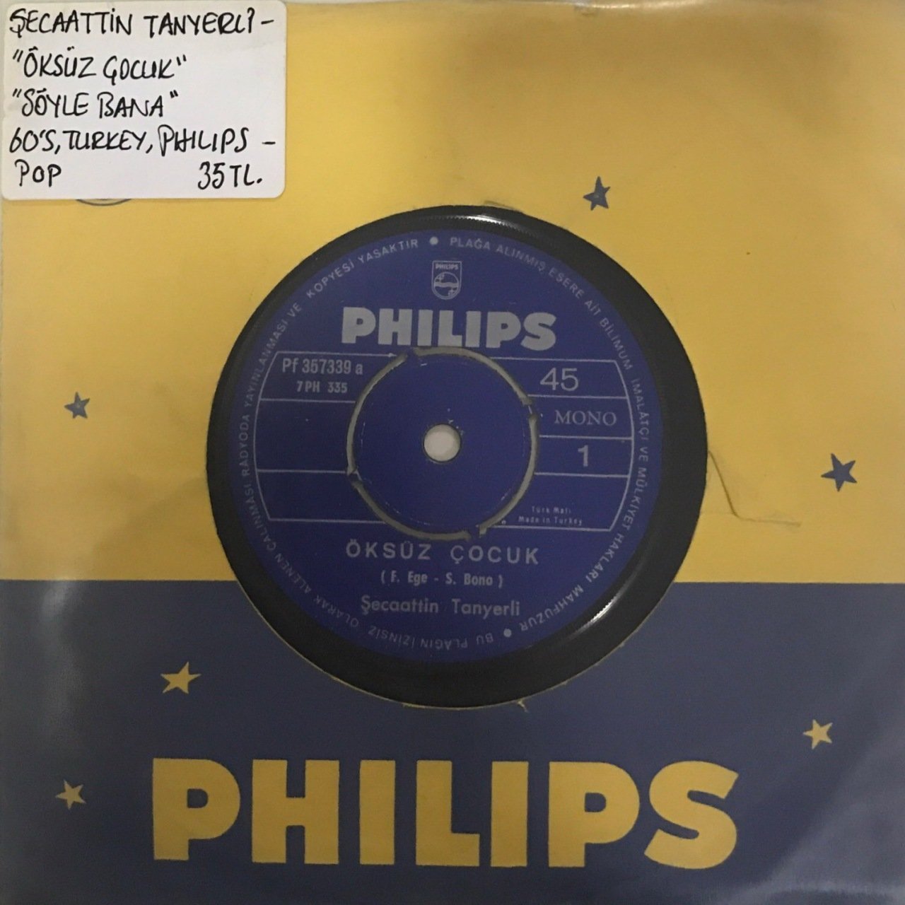 Şecaattin Tanyerli Öksüz Çocuk 45lik