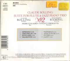 Bolling: Suite No. 2 For Flute-Rampal CD