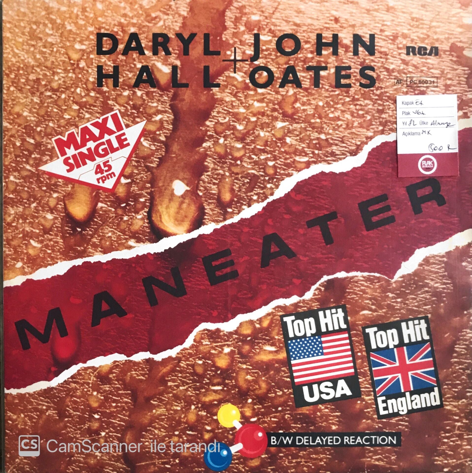 Daryl Hall John Oates Maneater MAXI