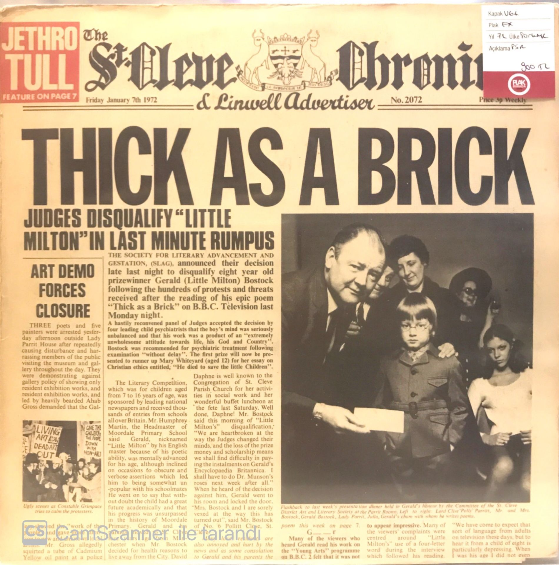 Jethro Tull - Thick as a Brick LP