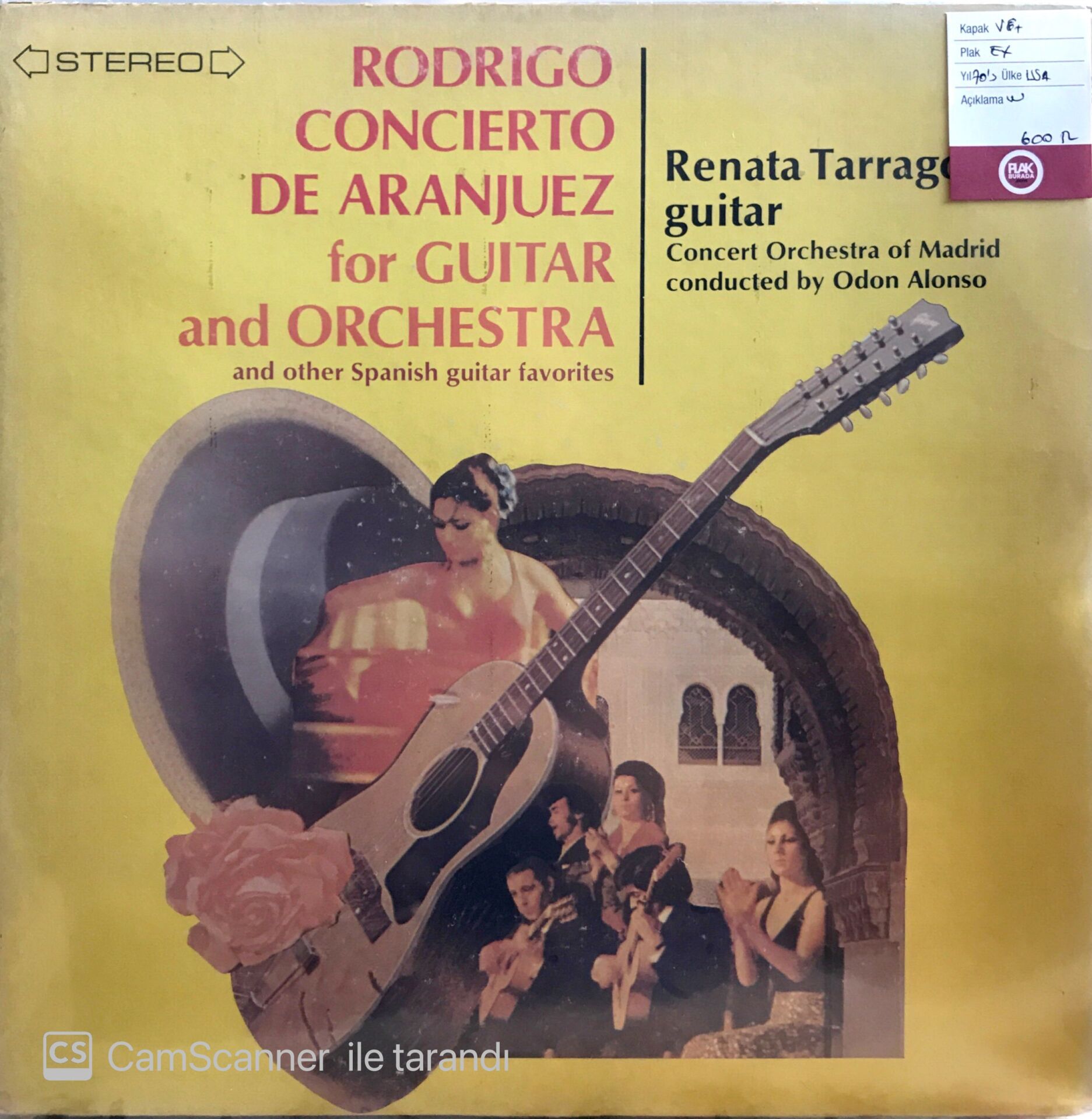 Renata Tarrago Guitar - Rodrigo Concierto De Aranjuez LP