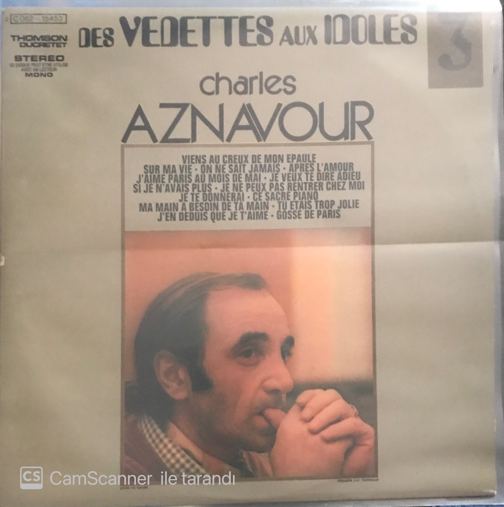 Charles Aznavour Des Vedettes Aux Idoles LP