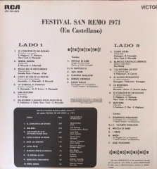 Festival De San Remo 1971 LP