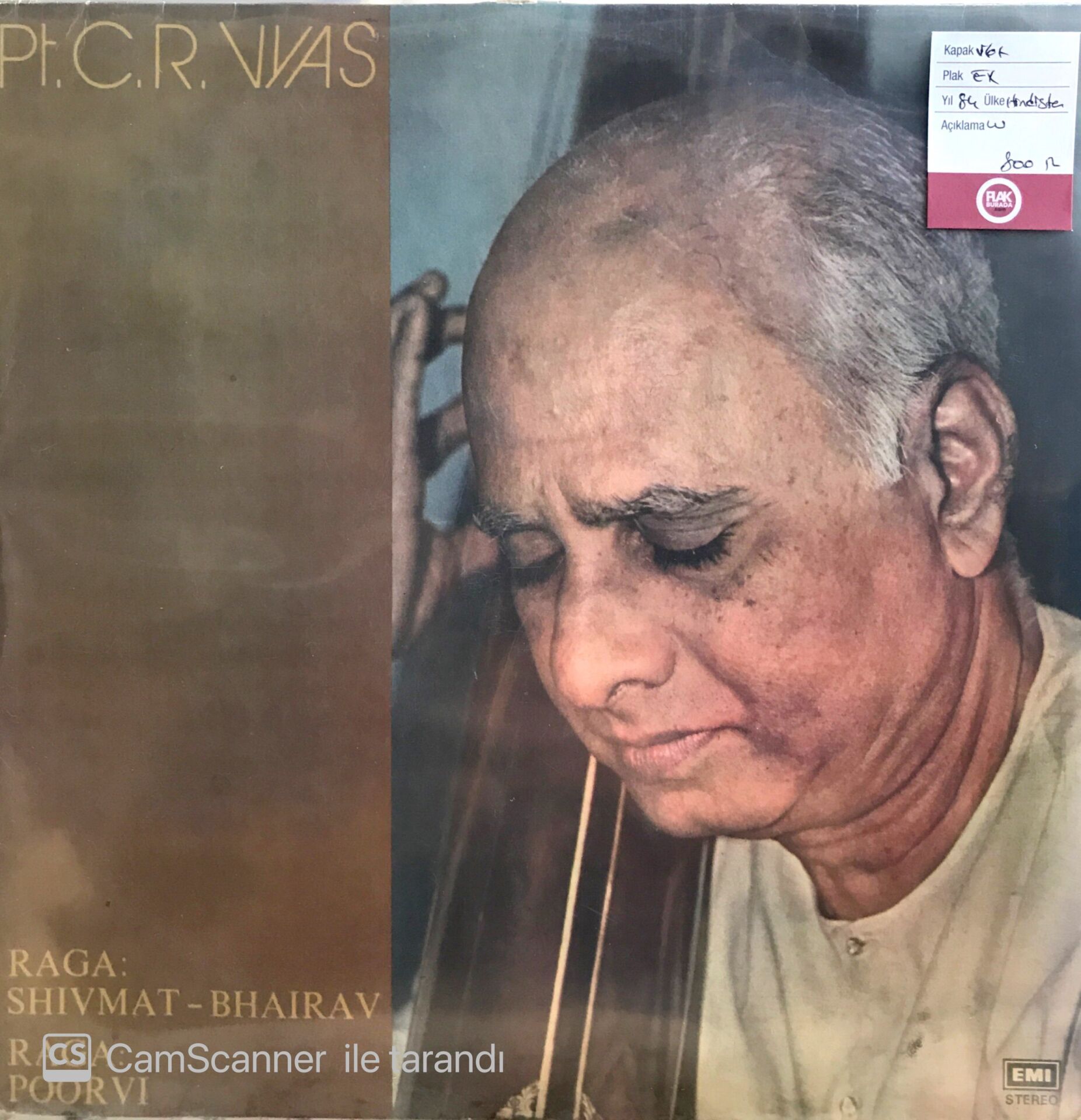 Raga Shivmat - Bhairav Pt.C.R. Vyas LP