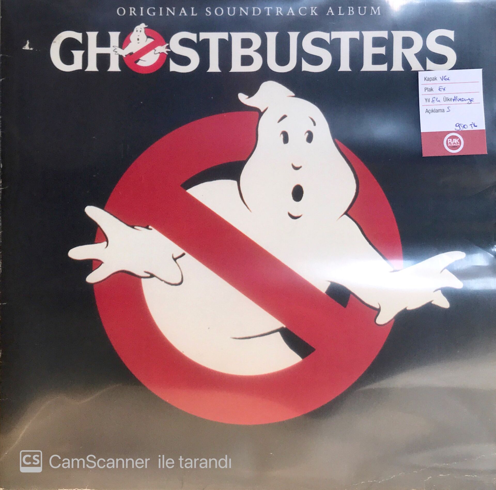 Ghostbusters Original Soundtrackt Album LP