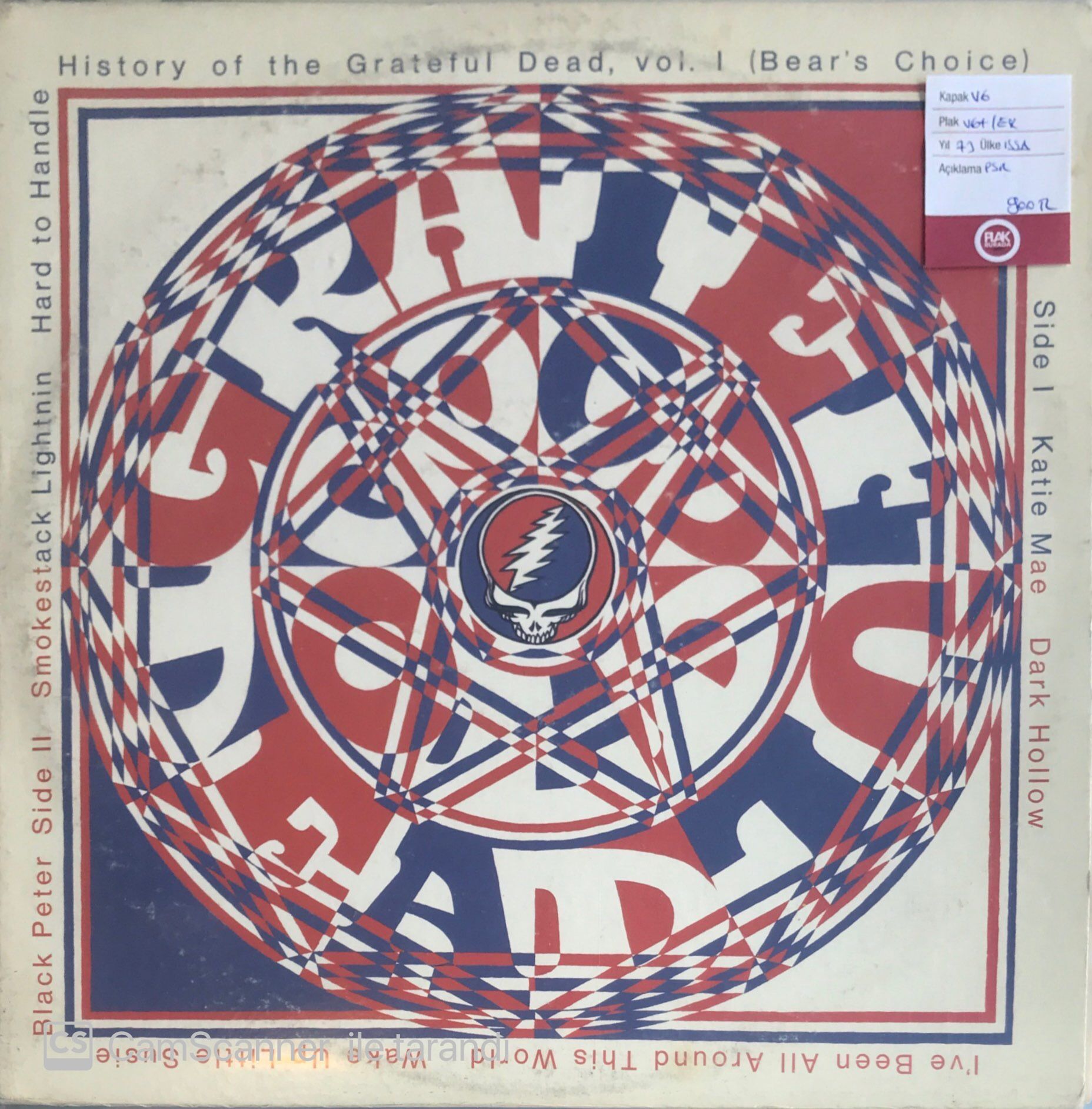 Grateful Dead – History Of The Grateful Dead, Vol. 1 (Bear's Choice) LP