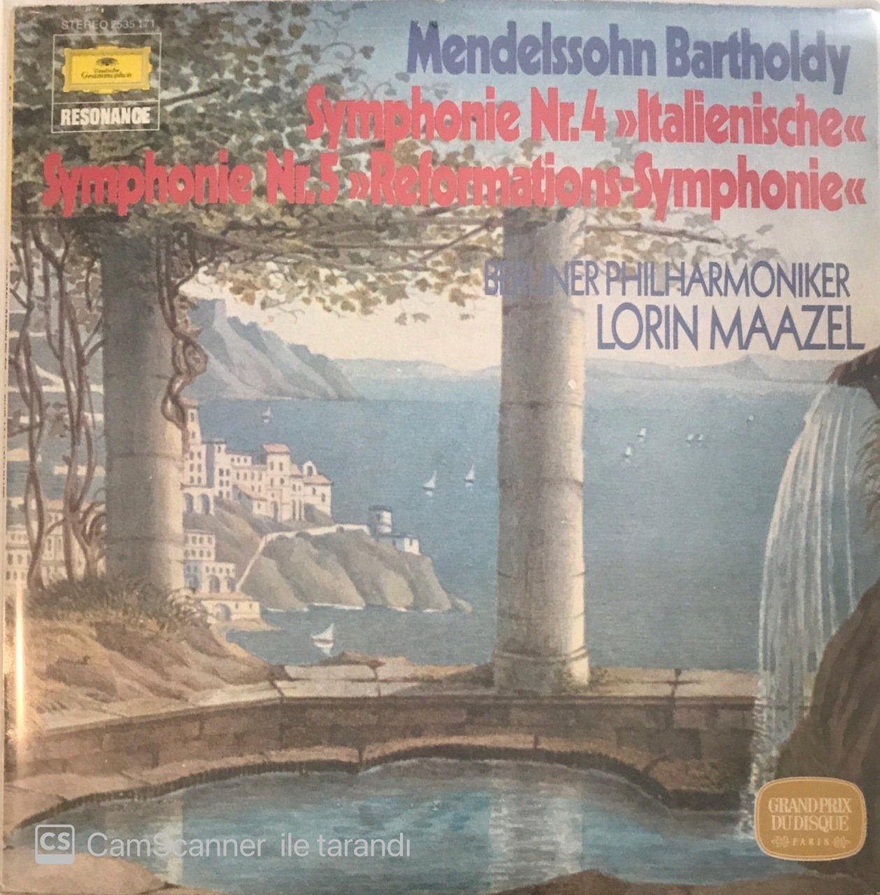 Mendelsshon Bartholdy Symphonie Nr.4 LP