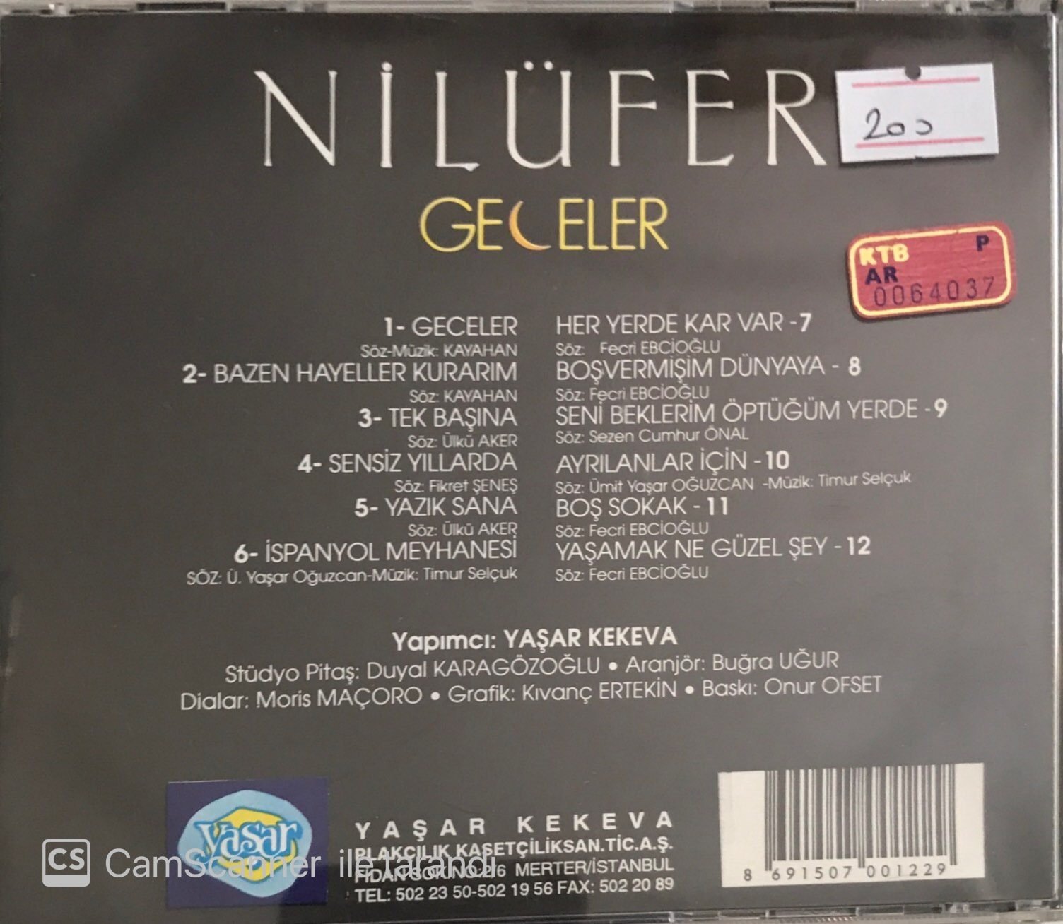 Nilüfer Geceler CD Plak Satın Al